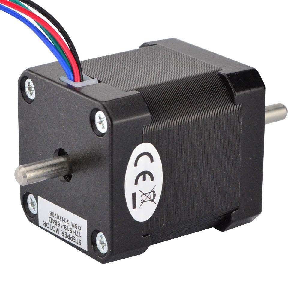 Dual Shaft, Low Cost Nema 17 - 42x42x48mm 1.8 deg. (200